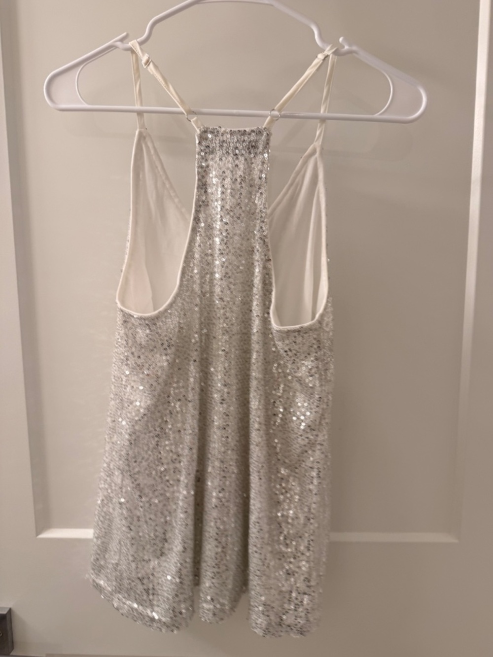 Silver Sequin Racerback Tank - Picture 2 of 2